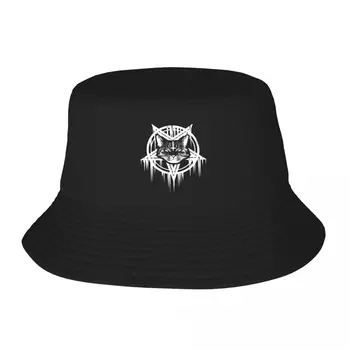 Новый Сатанинский Черный Металлический Кот CATAN 666 Панама Бейсболка Хип-Хоп Рождественские Шляпы Косплей Кепка Женская Мужская