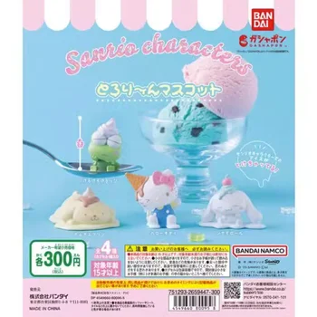 Sanrio Gashapon Капсульная Игрушка Кавайные Фигурки Hello Kitty Cinnamoroll Помпон Пурин Кероппи Летнее Мороженое Для Укладки Настольных Украшений
