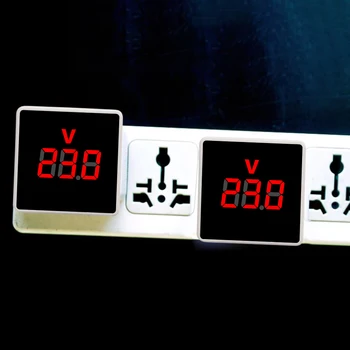 Цифровые измерители напряжения ЖК-дисплей Мультиметр переменного тока 50-380 В Вольтметр Измеритель напряжения ЕС Штекер Вольт Тестовый монитор Подсветка для измерения напряжения