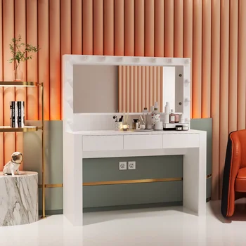 Современный туалетный столик с росписью, светильники, для спальни, Современная простота, стильное ощущение Небольшого шкафа для хранения, встроенный столик для макияжа