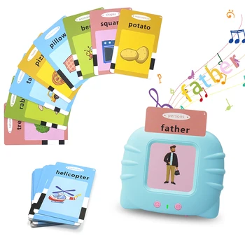 Обучающие Говорящие флеш-карты, игрушки для раннего развития Для маленьких мальчиков и девочек, Обучающая машина для чтения в дошкольном учреждении, Интерактивные Школьные принадлежности