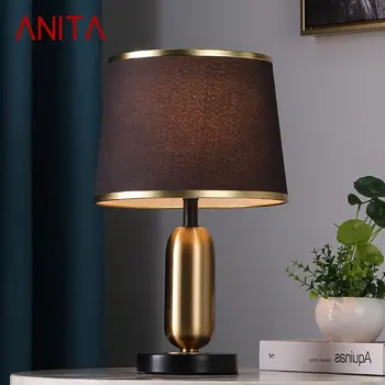 Современная Настольная Лампа ANITA LED Nordic Creative Black Gold Простой Прикроватный Светильник для Дома, Гостиной, Спальни