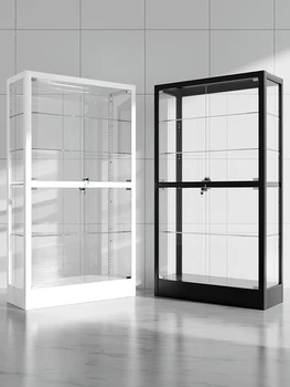 Модель стеклянного шкафа-витрины Pqf со световой витриной, шкаф-витрина для игрушек