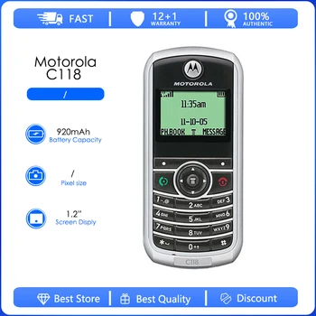 Motorola C118 Восстановленный-разблокированный оригинальный мобильный телефон Motorola C118 Восстановленный Восстановленный