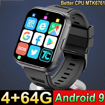 2023 Новые 4G Смарт-часы-Телефон 2.08 Мужские 4 ГБ 64 ГБ 930 мАч 5-Мегапиксельная HD-камера SIM-карта Wi-Fi GPS SOS Спортивные Android 9.0 Smartwatch